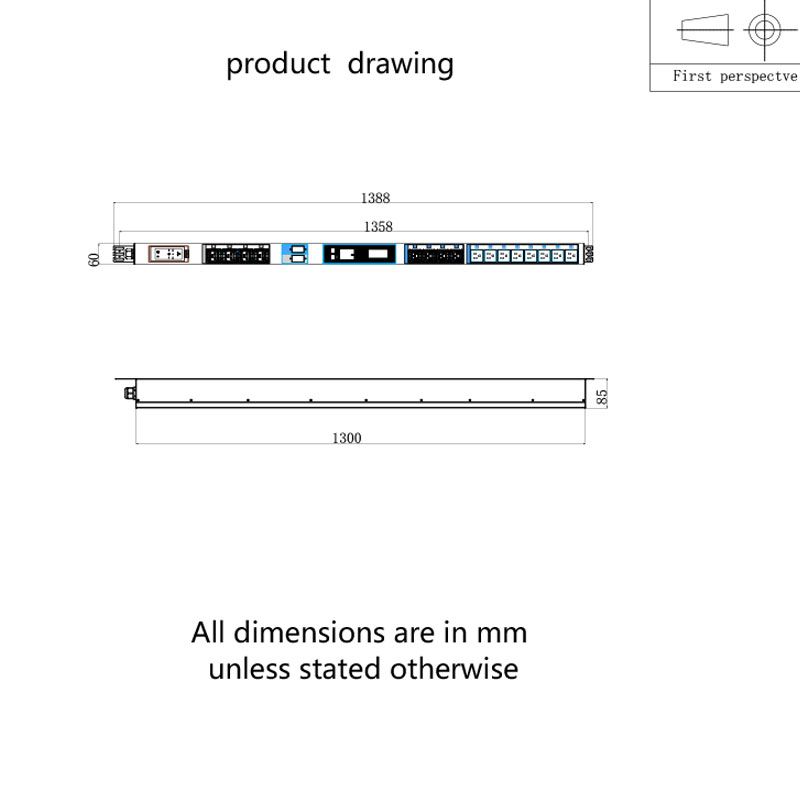 16-výstupní C13 C19 US Vertikální TCP/IP Sensor Breaker eco Smart Rack Pdu