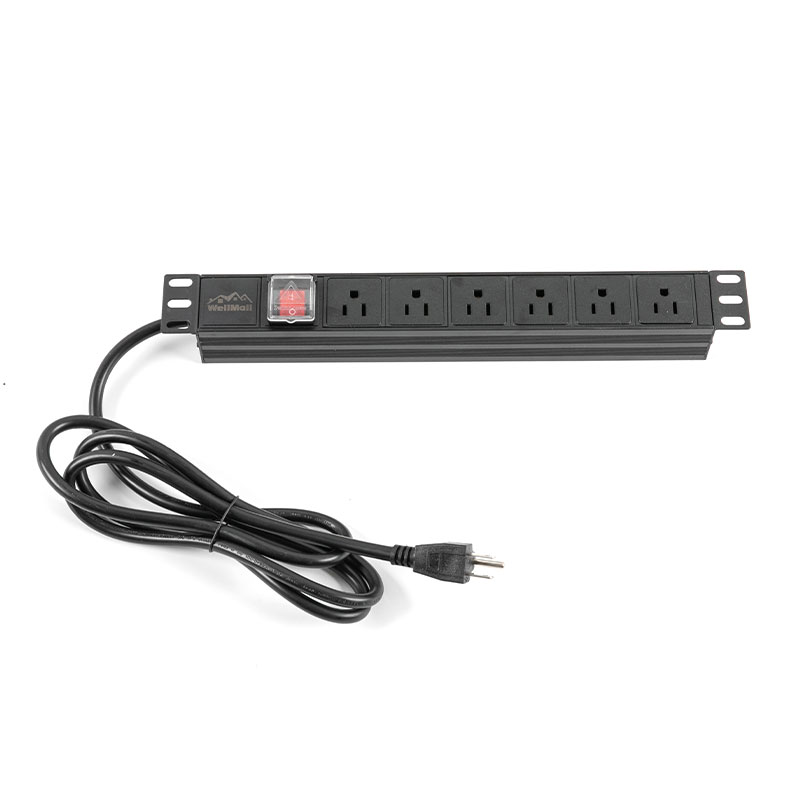 6cestný US Horizontal Switched Rack Pdu 1U